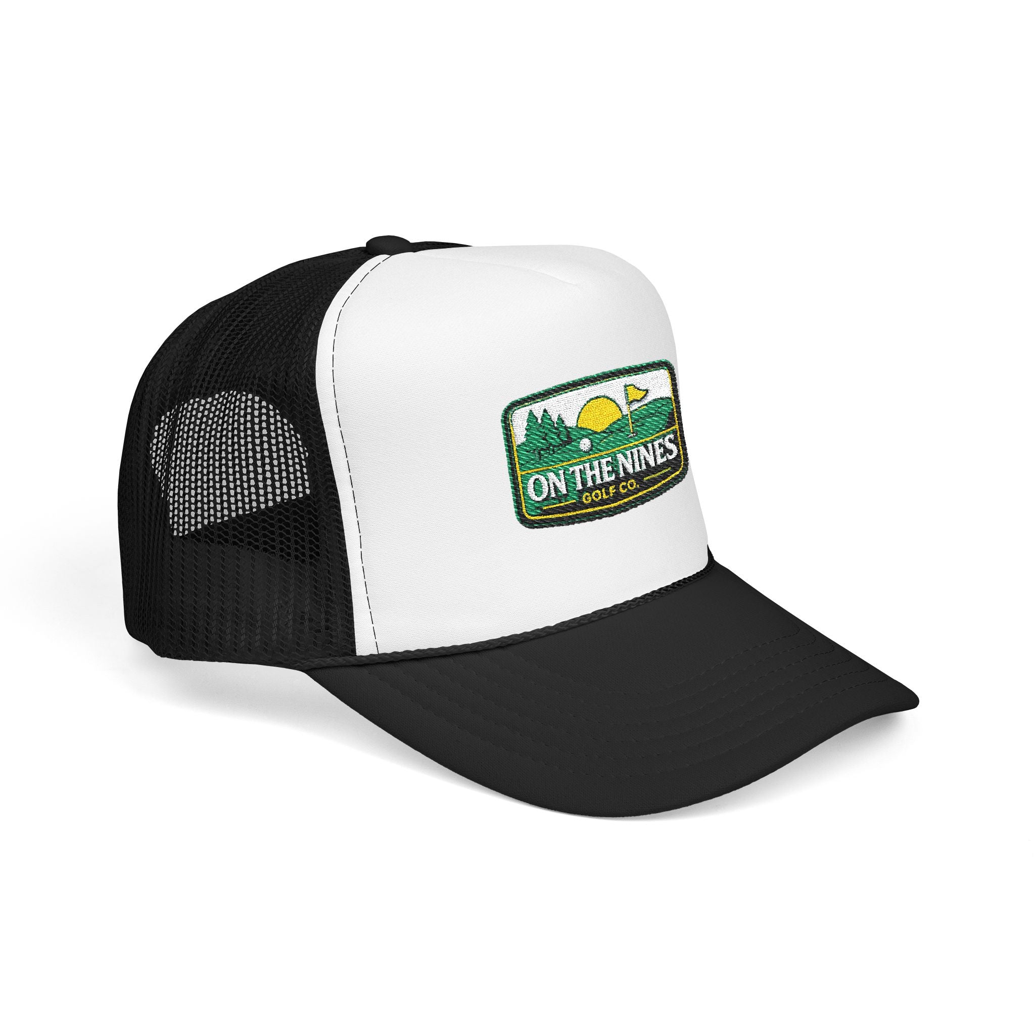 On The Nines Golf Co. Trucker Hat – Vintage Golf Patch Foam Cap