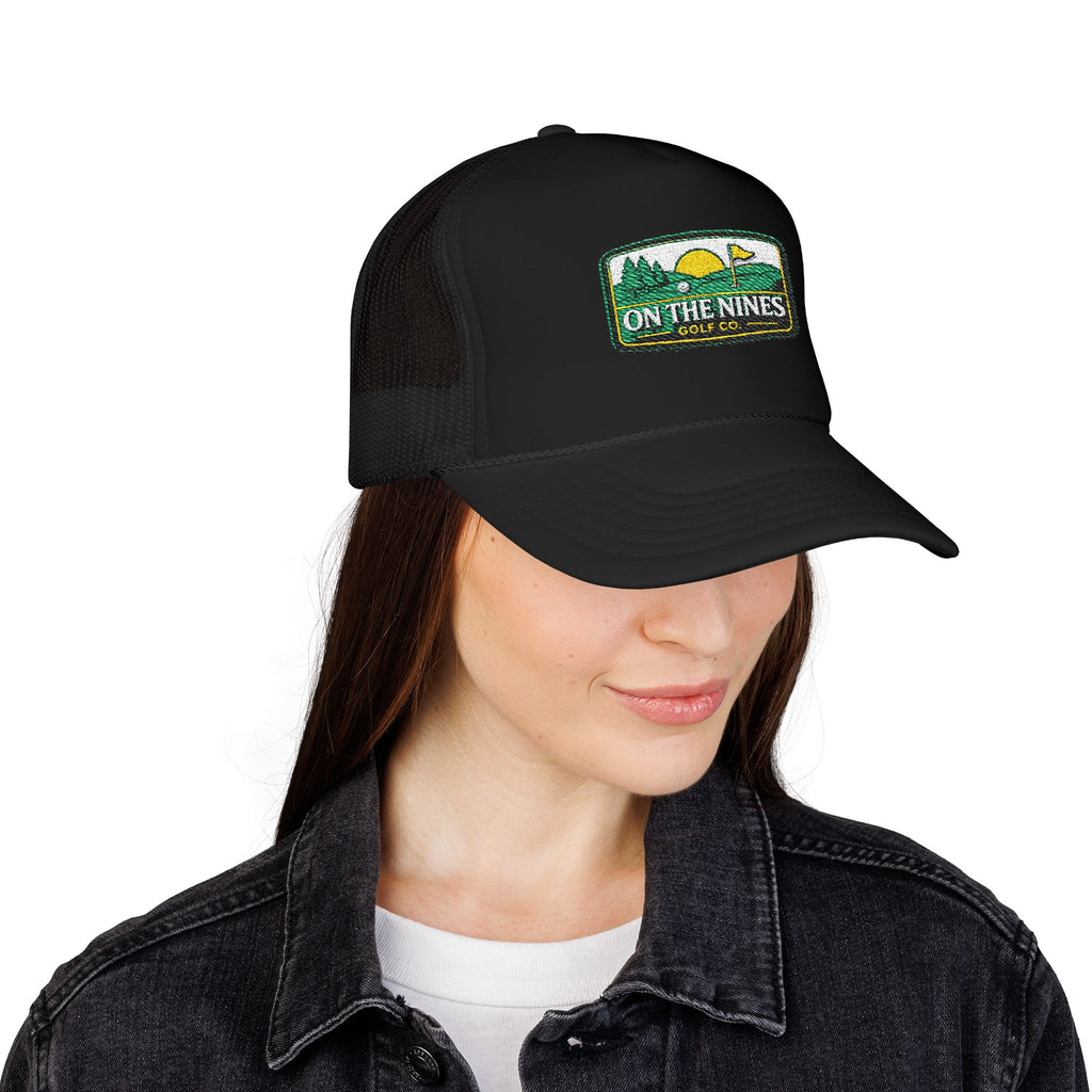 On The Nines Golf Co. Trucker Hat – Vintage Golf Patch Foam Cap