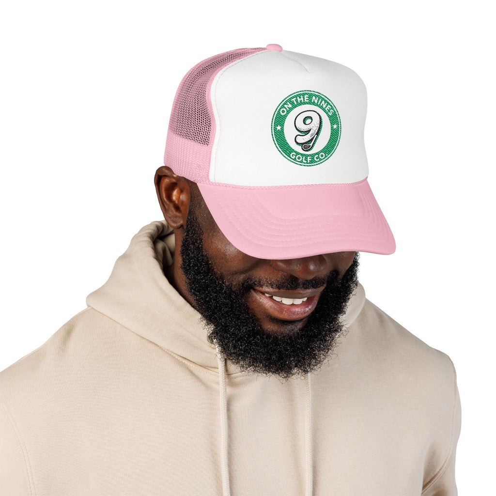 On The Nines Golf Co. Foam Trucker Hat — Vintage 9 Logo Golf Cap