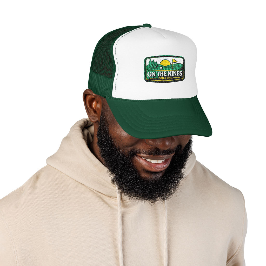 On The Nines Golf Co. Trucker Hat – Vintage Golf Patch Foam Cap