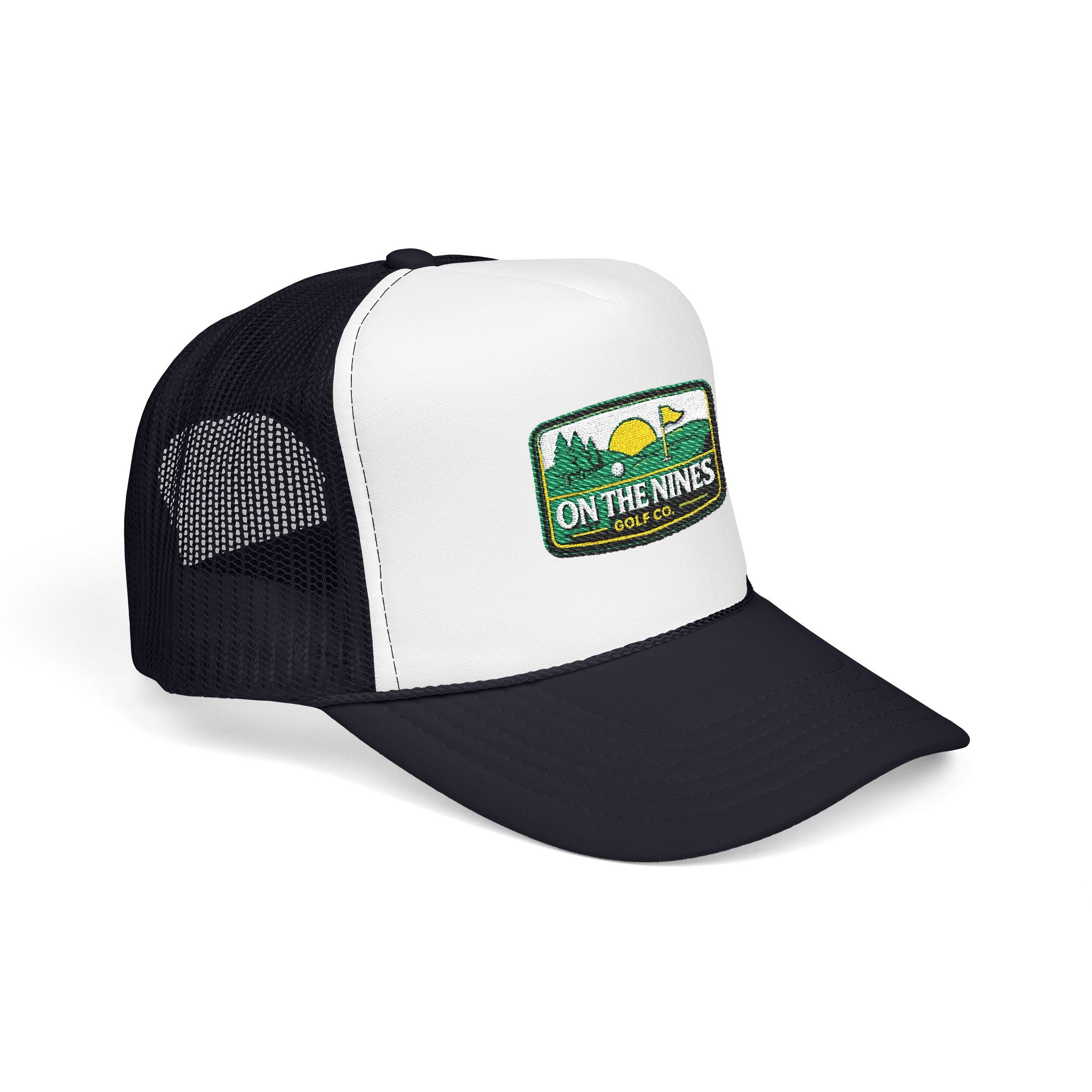 On The Nines Golf Co. Trucker Hat – Vintage Golf Patch Foam Cap