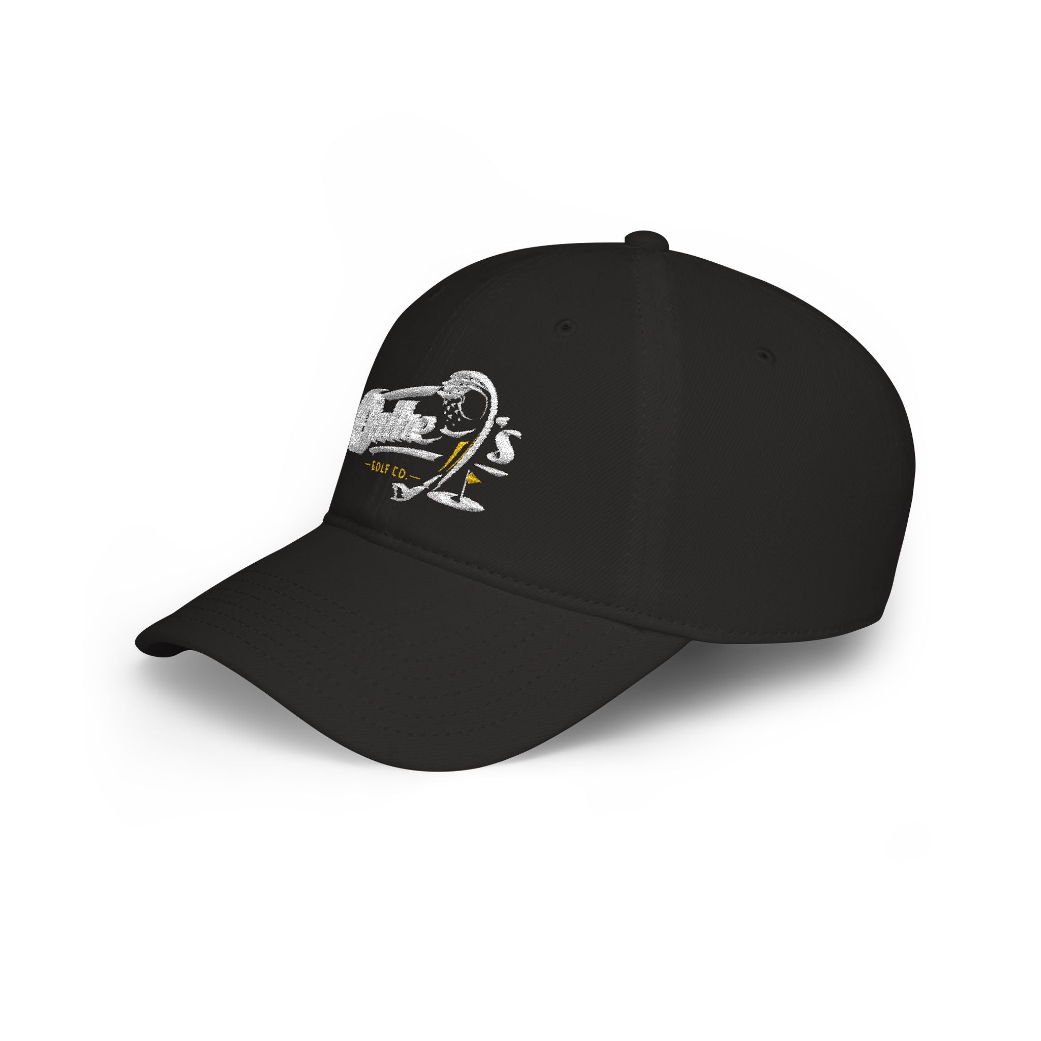On The 9's Golf Low Profile Baseball Cap - Embroidered Red Golf Hat