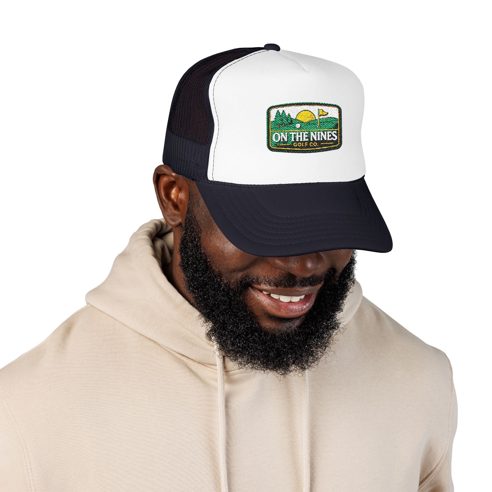 On The Nines Golf Co. Trucker Hat – Vintage Golf Patch Foam Cap