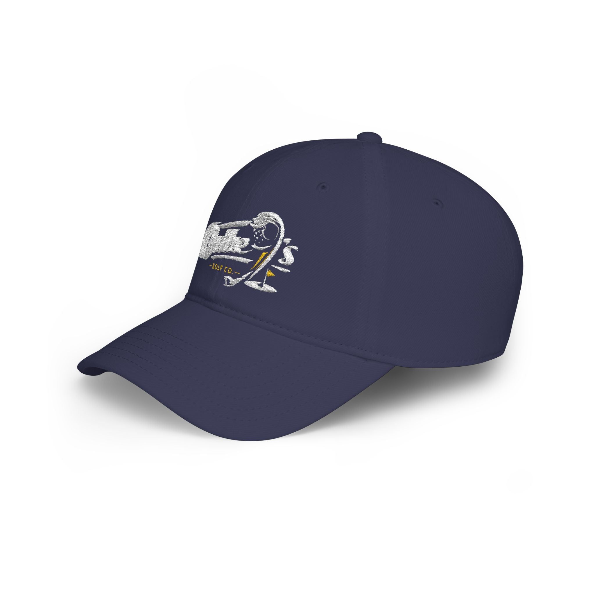 On The 9's Golf Low Profile Baseball Cap - Embroidered Red Golf Hat