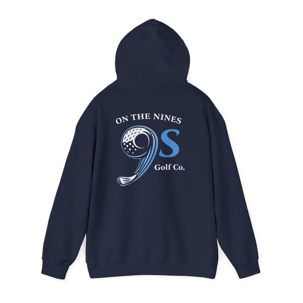 Golf Hoodie — "On The 9's" Vintage Night Golf Logo Sweatshirt