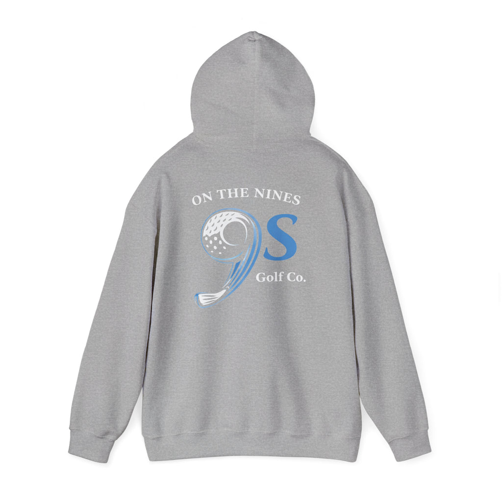 Golf Hoodie — "On The 9's" Vintage Night Golf Logo Sweatshirt