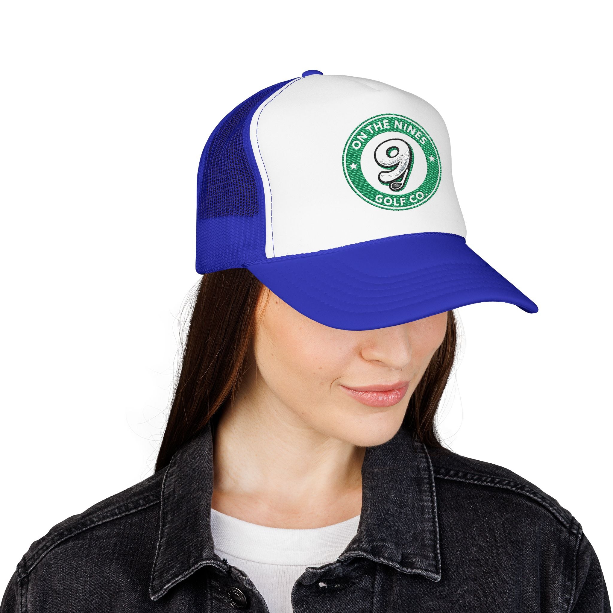 On The Nines Golf Co. Foam Trucker Hat — Vintage 9 Logo Golf Cap