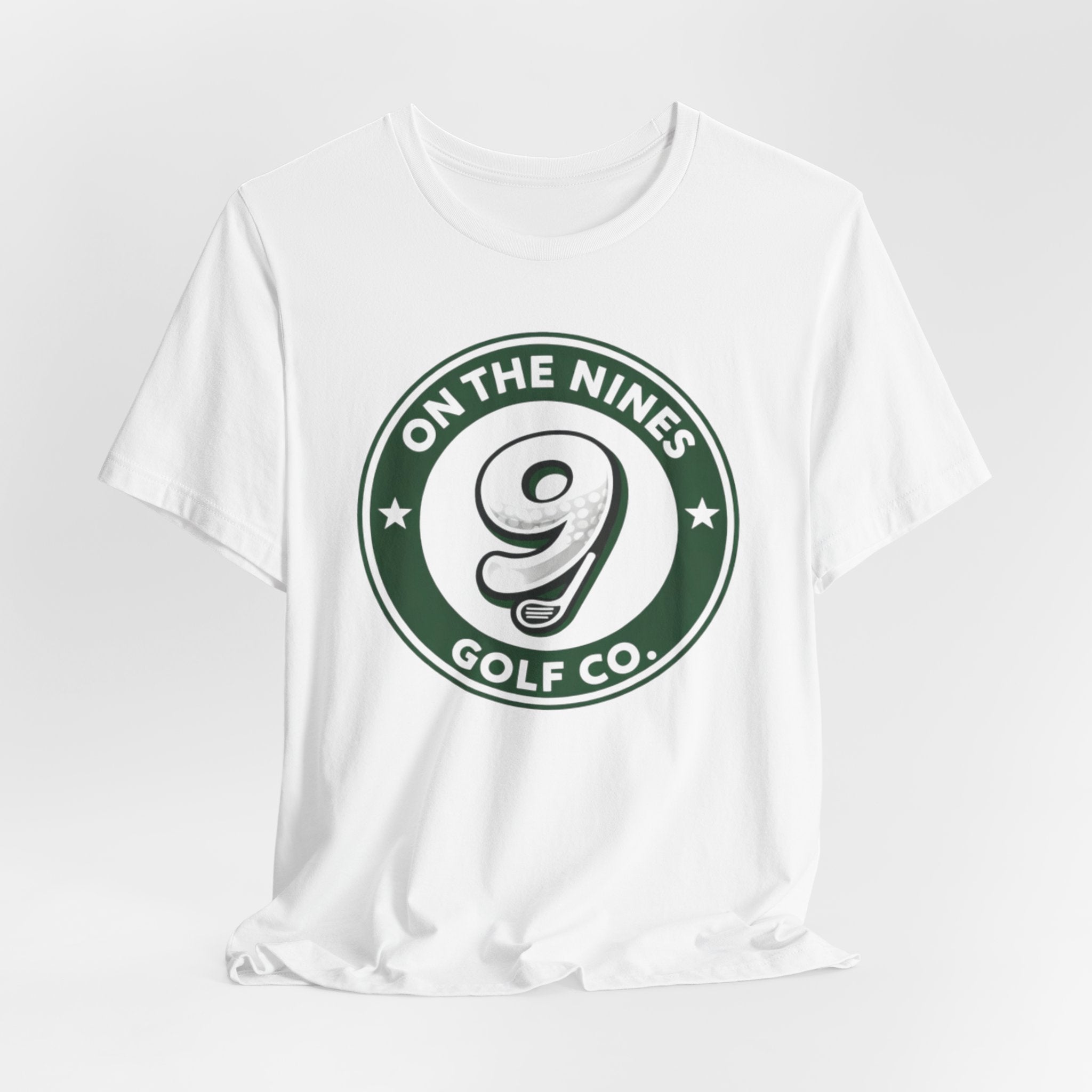 On The Nines Golf Co. Tee – Vintage Green Logo Golf T-Shirt