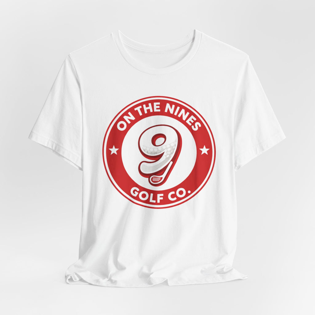 On The Nines Golf Tee – Vintage Red 9 Logo T-Shirt