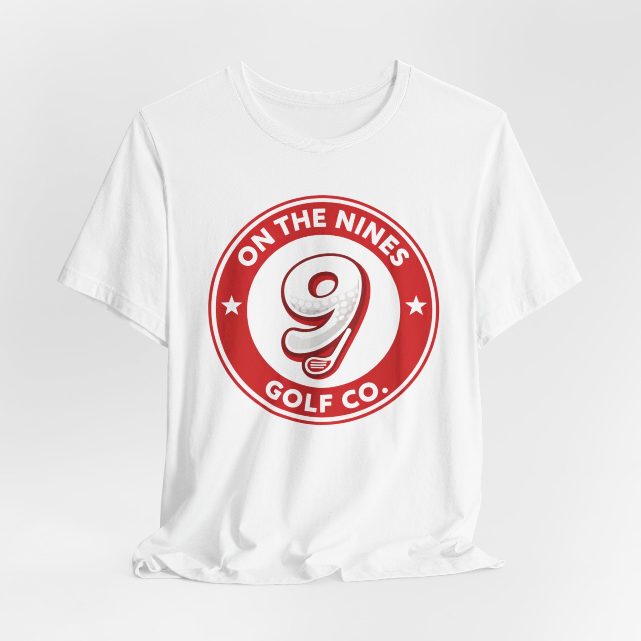 On The Nines Golf Tee – Vintage Red 9 Logo T-Shirt