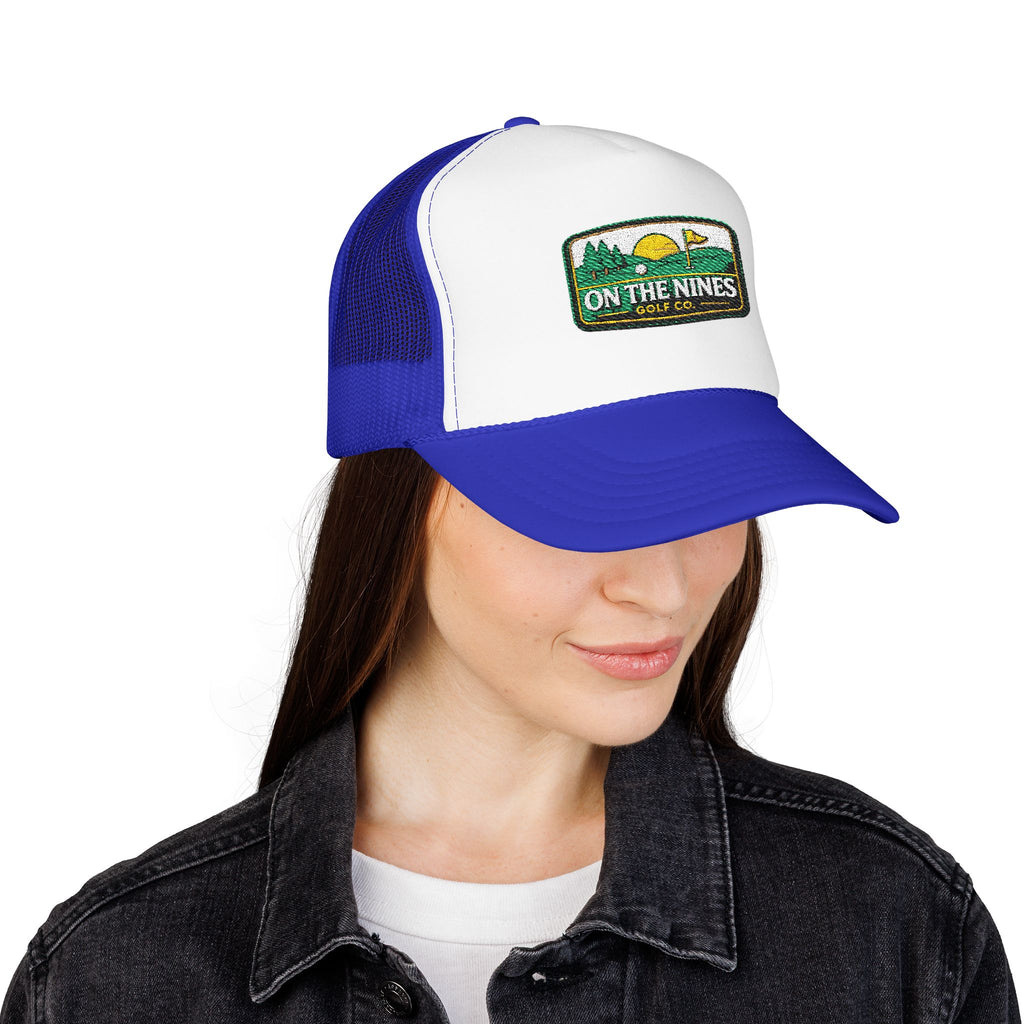On The Nines Golf Co. Trucker Hat – Vintage Golf Patch Foam Cap