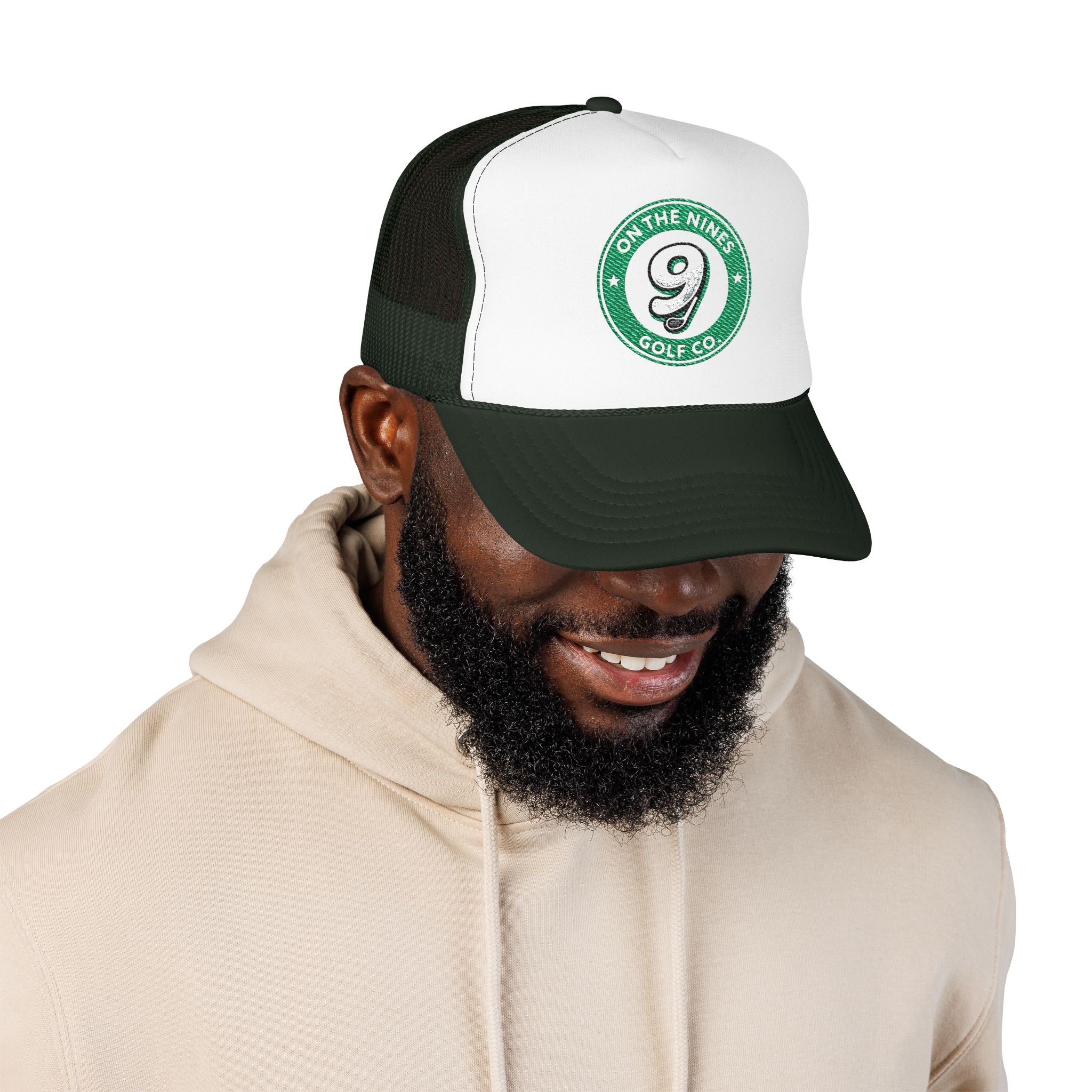 On The Nines Golf Co. Foam Trucker Hat — Vintage 9 Logo Golf Cap