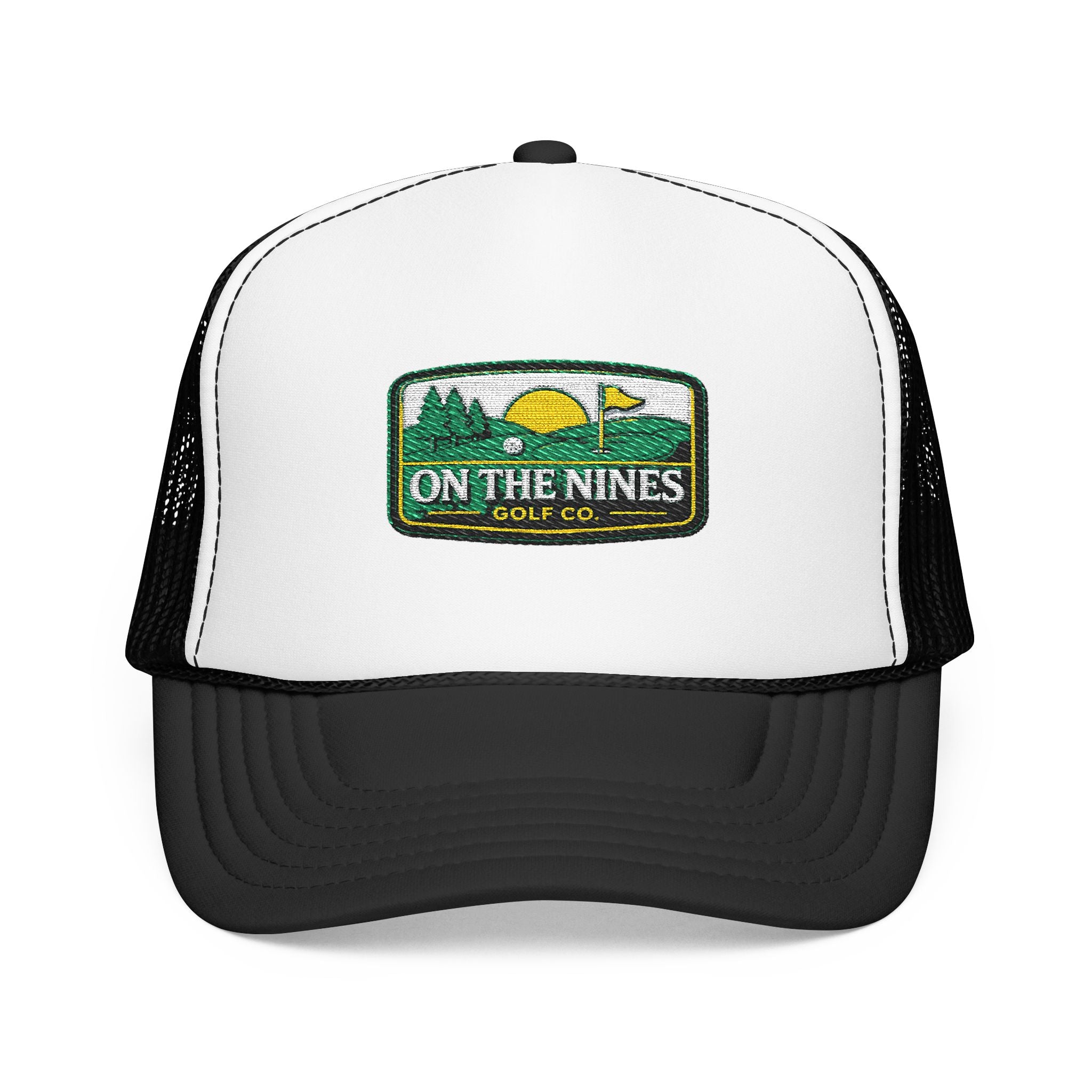 On The Nines Golf Co. Trucker Hat – Vintage Golf Patch Foam Cap