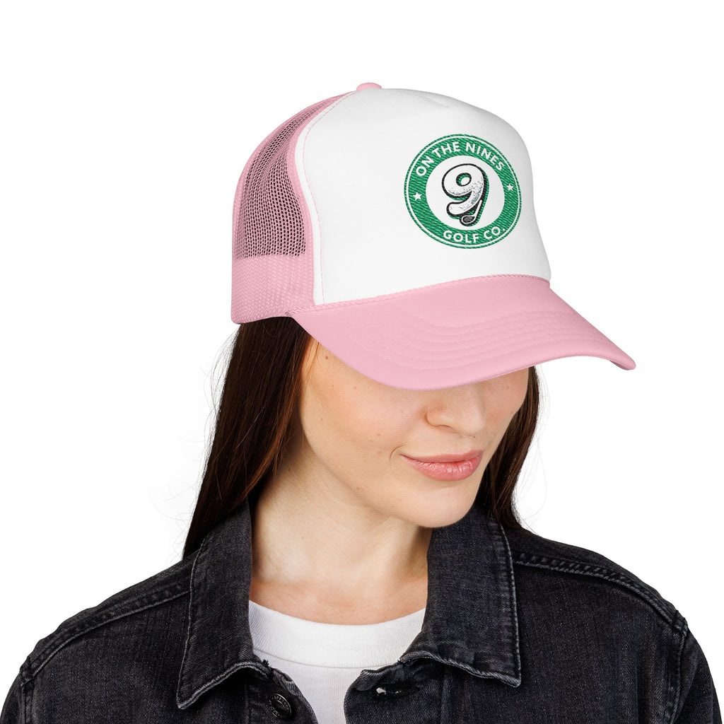 On The Nines Golf Co. Foam Trucker Hat — Vintage 9 Logo Golf Cap