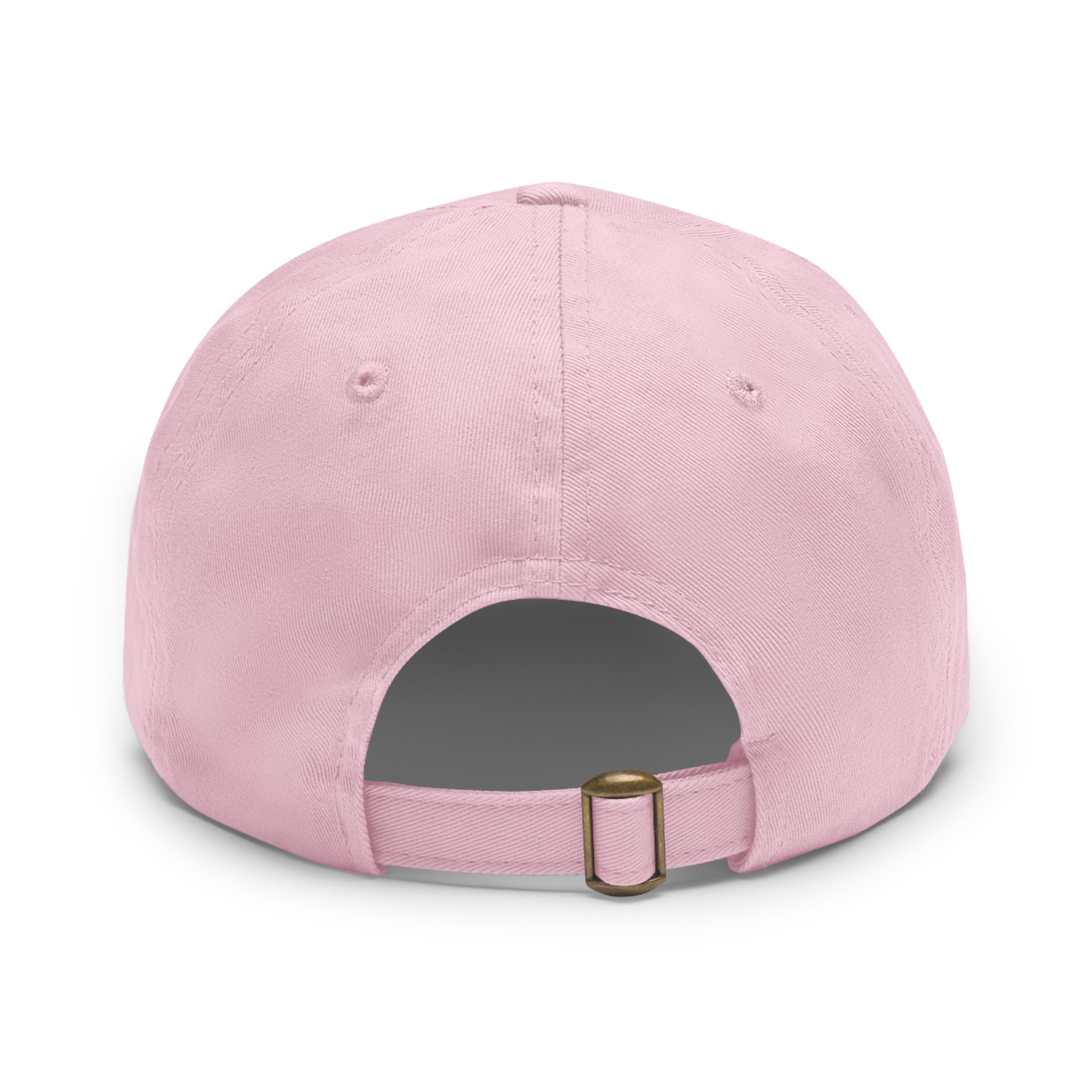 Golf Dad Hat with Round Leather Patch — "On the 9s" Vintage Golf Logo