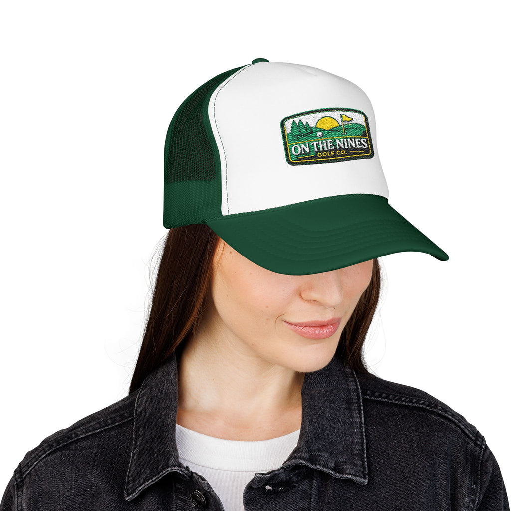 On The Nines Golf Co. Trucker Hat – Vintage Golf Patch Foam Cap